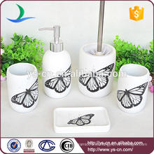 Hermoso natural rústico de mariposa de primavera de patrón de primavera baño accesorio